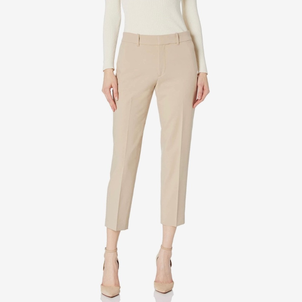 Club Monaco Women’s Trousers Matie Pants Cropped Style Tan Size 12